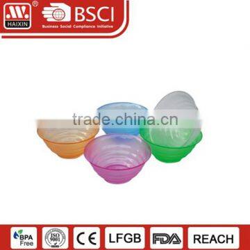 High quality PS material wholesales customized size&color plastic salad bowl with lid