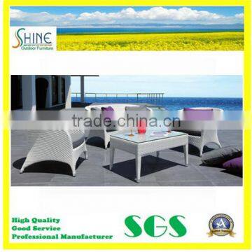 2016 Alibaba Garden Furniture White Rattan Coversation Sofa for sale