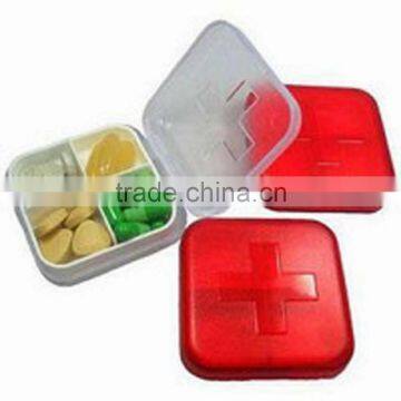 4 Compartments Medication Pocket Plastic Pill Box