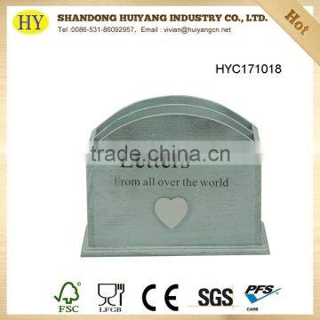 Custom Desktop Organizer Wood Letter Holder Box photo-2