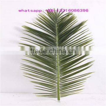 LXY081007 outdoor decorative palm leaves roof plastic artificial palm tree leaves