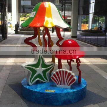 Outdoor fiberglass jellyfish statue sculpture decoration