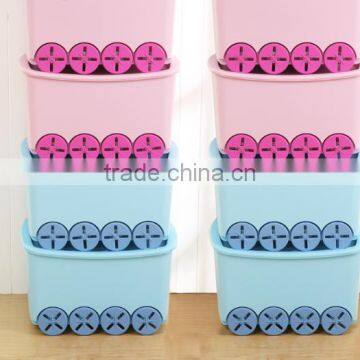 Hot Sale PP Kids' Toy Storage Box With Wheels&lid photo-6