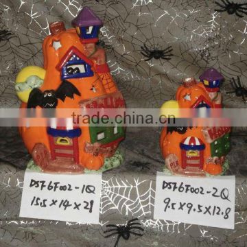 halloween decorative house ceramic tealight holder