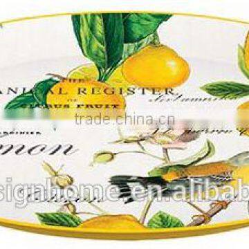 LEMON BASIL LARGE METAL TRAY