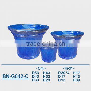GLAZED CERAMIC OUTDOOR POT BN-G042 photo-3
