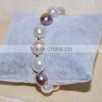3-4 mm Multicolor Rice Shape Freshwater Pearl Bracelet photo-5