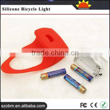 Colorful Shell 7 LED 3*AAA Multi-function Strobe Light on Bike Safety Silicone Bicycle Front Rear Wheel Light photo-4