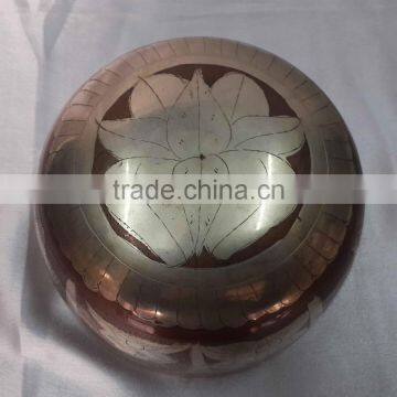 Best Selling Silver Plated High Rise Tibetan Meditation Singing Bowl photo-2