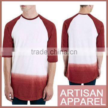 2016 latest red Raglan White T-Shirt for man newest design for white t shirt wholesale