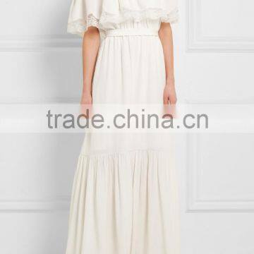 Elegant Bohemian Ball Gown Wedding Bridal Gown Lace-trimmed Off-the-shoulder Dresses Evening Party Dress 2016 HSD5492 photo-2