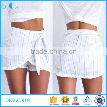 Wholesale sexy front knot customize fashion shorts women