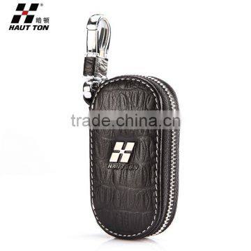 Many Color Top Grain Cowhide Genuine Leather Fashion Men Car Key Case Chains Holder