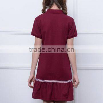 Children's College Skirt 2017 Summer School Girls Navy Style Short Sleeved Custom Dress photo-5