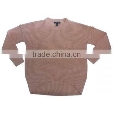 Ladies Long Sleeve Curved Hem Crew Neck Sweater (Garment Stock Lots/Apparel Stock/stocklots/Garment Apparel From Bangladesh) photo-3