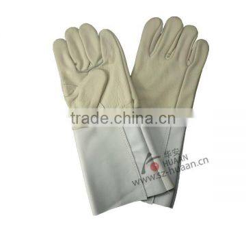 long welding leather gloves/ fake leather gloves