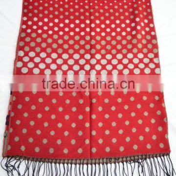 Fashion Hot Stylish Lady Stripe Dot Soft 100%viscose Winter Scarf photo-2