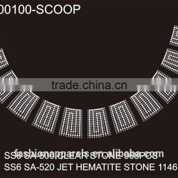 Custom Simple Line Rhinestone/Acrylic /Gem Stone Glitter Hot Fix Rhinestone for Clothing photo-3