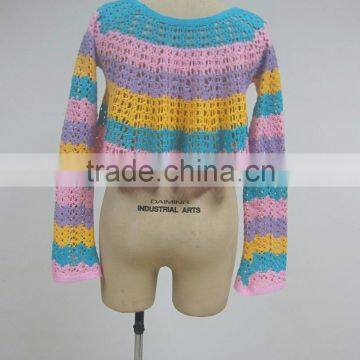New Fashion Ladies Long Sleeve Summer Crochet Blouses photo-2