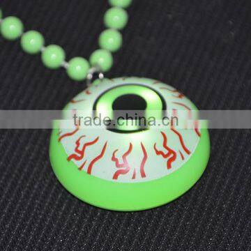 Diy Black Beads Luminous Halloween Skull Pendant Necklace White Skull Pendant Acrylic Beads Necklaces 2016 Halloween Gifts photo-4