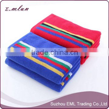 full colors strip 100%cotton home towel wholsale thick material