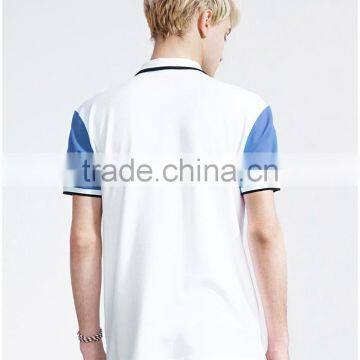 Fashion Stripe Plain White New Design Polo Shirt photo-3