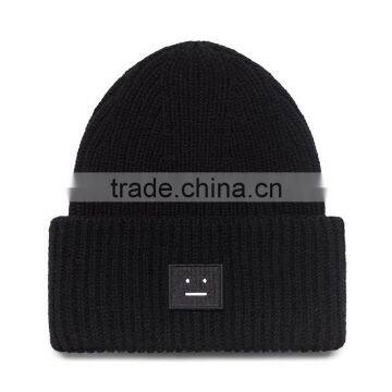 Latest Design Custom Embroidery Logo Unisex Cotton Knit Beanie Hat photo-5