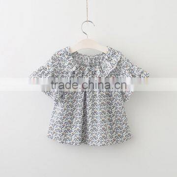 S33522W Casual New Baby Girls Tops Cute Printed Flare Sleeve Blouses