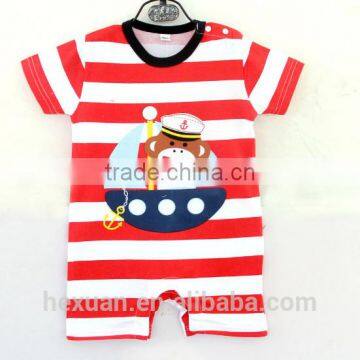 Baby Jumpsuit Print Cartoon Animal Summer Short Sleeve Romper Set photo-3