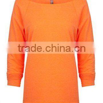 Next Level Apparel The Terry Raw Edge 3/4-Sleeve Raglan Tee - Made From 50% Cotton and 50% Polyester and Comes With Your Logo. photo-6