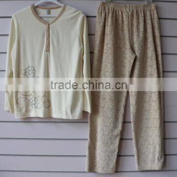 ladies velour pajamas with placket