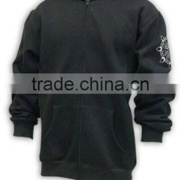 Hot Sell Good Quality Wholesale Unique Design Black Bulk Zip Baggy Hoodies photo-4