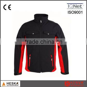 Wholesale 100% polyester twill jacket mens heat transfer softshell jacket