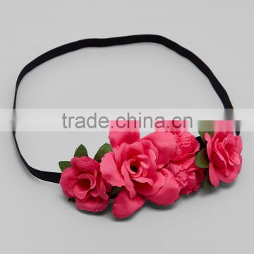 New Fashion Girls Headband Pink Flower Crown Headband For Little Girl Fancy Children Accessories A-NP-HA905-253