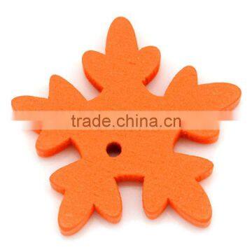 Discount 24mmx25mm Christmas Snowflake Two Holes Wood Button for Sale