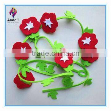 decorative artificial Morning Glory flower felt garland