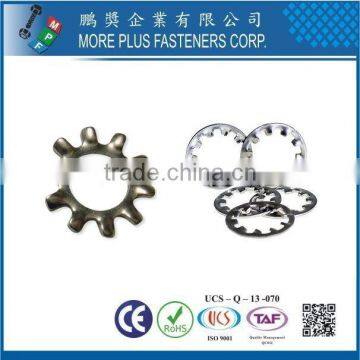 Taiwan Stainless Steel 18-8 Copper Brass Aluminum Tooth Lock Washer Type Of Lock Washers Star Lock Washer