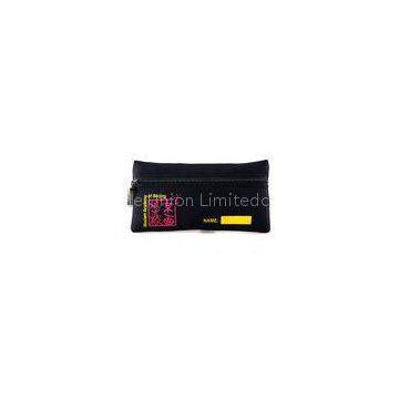 OEM Fancy Black Color Large Printing Neoprene Pencil Case with zipper / Pouch for women