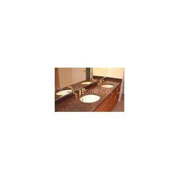 Single / Double Sink Prefab Granite Bathroom Vanity Tops for toilet , washroom