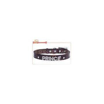 Alligator skin PU leather DIY Dog Collars with personalized rhinestone luxury dog collars