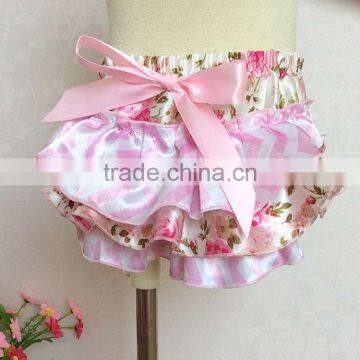 Baby Girls Cotton Panty Diaper Covers - Ruffled Pink Flowers