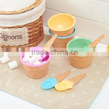 200ml plastic ice cream cup with spoon