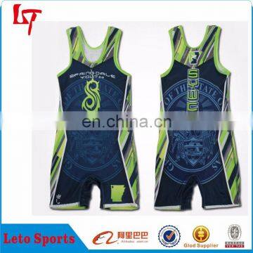 OEM Service Plus Size Lycra Material Wrestling Singlets Fighting Jersey