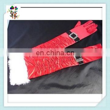 Fluffy Trim Red Sexy Miss Santa Claus Costume Gloves HPC-1016