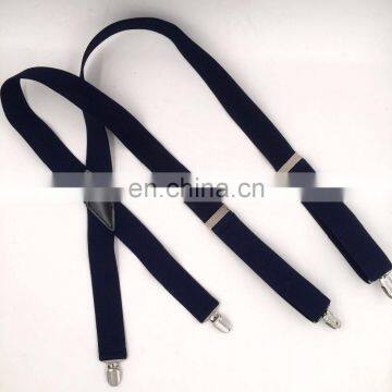 Navy blue color X back braces suspenders 3.5cm suspenders