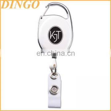 Custom logo polyester ID badge holder retractable lanyard