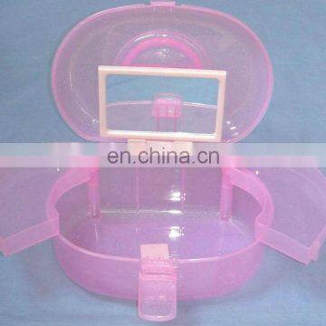 mirror plastic makeup storage containers