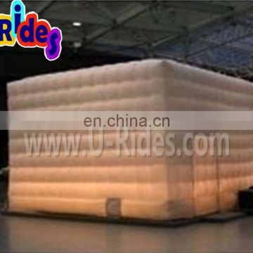 Water Proof Nylon Material Portable Cube Led Inflatable Tent For Show