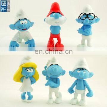 6cm blue elf pvc figure, making cartoon pvc figure toy