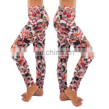 Sexy Compression Tights Dri Fit Running Push up Fitness Womens Printed Always Christmas Leggings photo-2